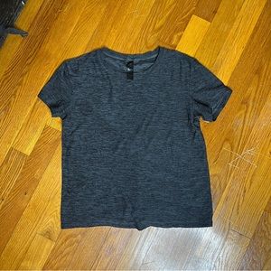 Kyodan Gray Short Sleeve Cropped Workout Top Size XS